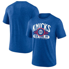 New York Knicks Badge of Honor Tri-Blend T-Shirt Royal outlet