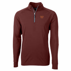 Washington Commanders Cutter & Buck Adapt Eco Stretch Quarter-Zip Pullover Jacket - Burgundy Pullover