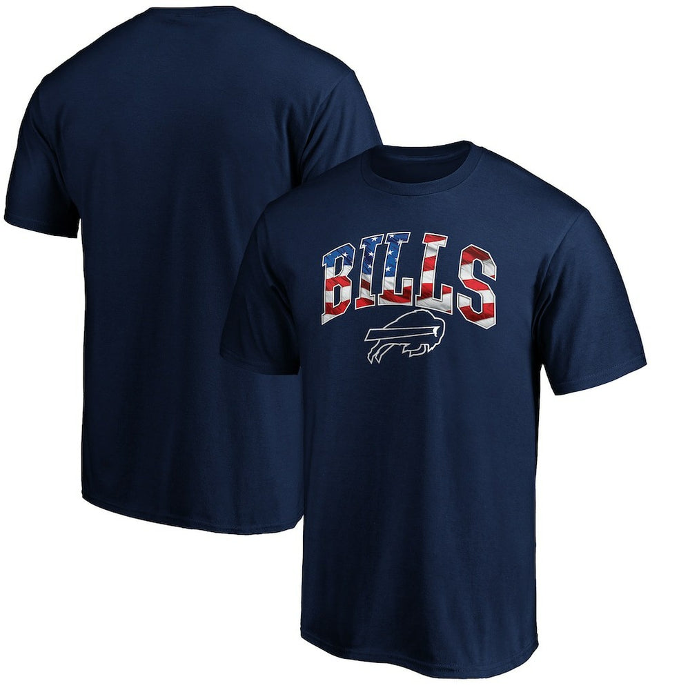 Buffalo Bills Banner Wave Logo T-Shirt - Navy T-shirts
