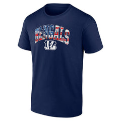 Cincinnati Bengals Banner Wave Logo T-Shirt - Navy T-shirts