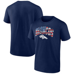 Denver Broncos Banner Wave Logo T-Shirt - Navy T-shirts