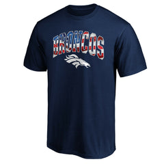 Denver Broncos Banner Wave Logo T-Shirt - Navy T-shirts