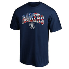 Las Vegas Raiders Banner Wave Logo T-Shirt - Navy T-shirts