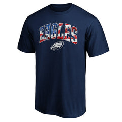 Philadelphia Eagles Banner Wave Logo T-Shirt - Navy T-shirts