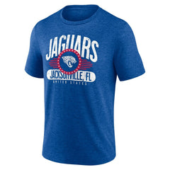 Jacksonville Jaguars Badge of Honor Tri-Blend T-Shirt - Royal T-shirts