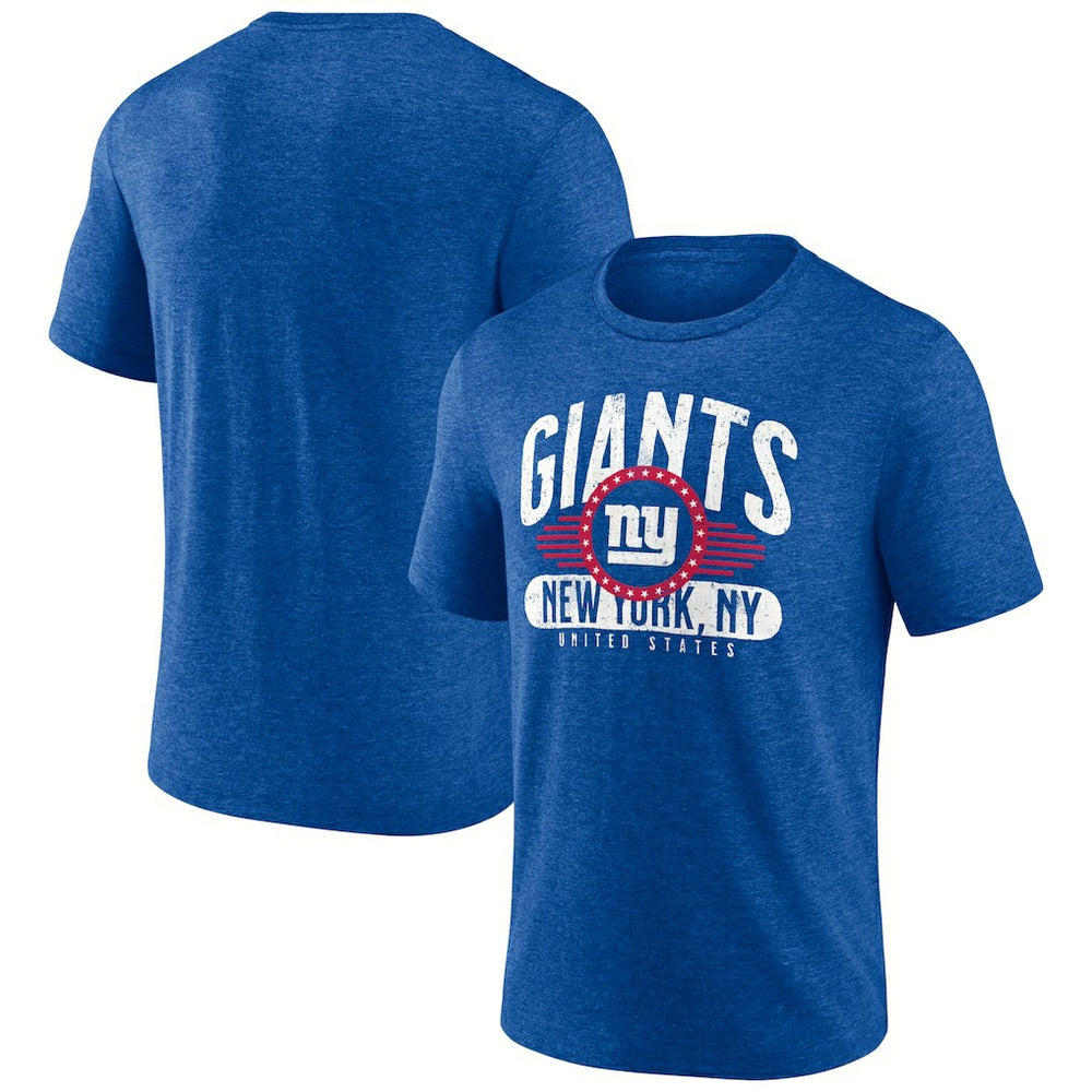 New York Giants Badge of Honor Tri-Blend T-Shirt - Royal T-shirts