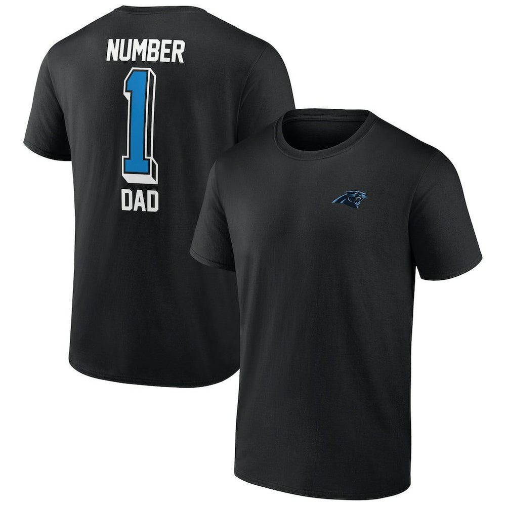 Carolina Panthers Number One Dad T-Shirt - Black T-shirts