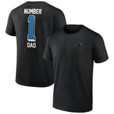 Carolina Panthers Number One Dad T-Shirt - Black T-shirts