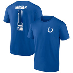 Indianapolis Colts Number One Dad T-Shirt - Royal T-shirts