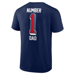 New England Patriots Number One Dad T-Shirt - Navy T-shirts