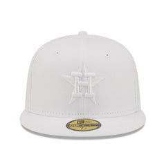 Houston Astros New Era White on White 59FIFTY Fitted Hat Hats
