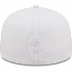 Milwaukee Brewers New Era White on White 59FIFTY Fitted Hat Hats