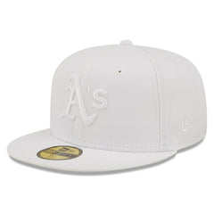 Athletics New Era White on White 59FIFTY Fitted Hat Hats