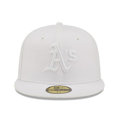 Athletics New Era White on White 59FIFTY Fitted Hat Hats