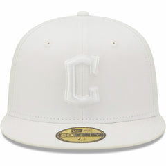 Cleveland Guardians New Era White on White 59FIFTY Fitted Hat Hats