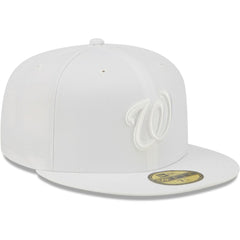 Washington Nationals New Era White on White 59FIFTY Fitted Hat Hats