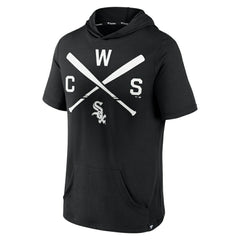 Chicago White Sox Fanatics Iconic Rebel Short Sleeve Hooded Top - Black Tops