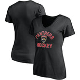Florida Panthers Fanatics Women' s Overtime V-Neck T-Shirt - Black | US 4734509