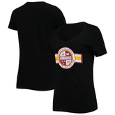 Washington Commanders New Era Women's V-Neck T-Shirt - Black T-shirts