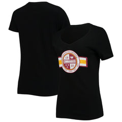 Washington Commanders New Era Women's V-Neck T-Shirt - Black T-shirts