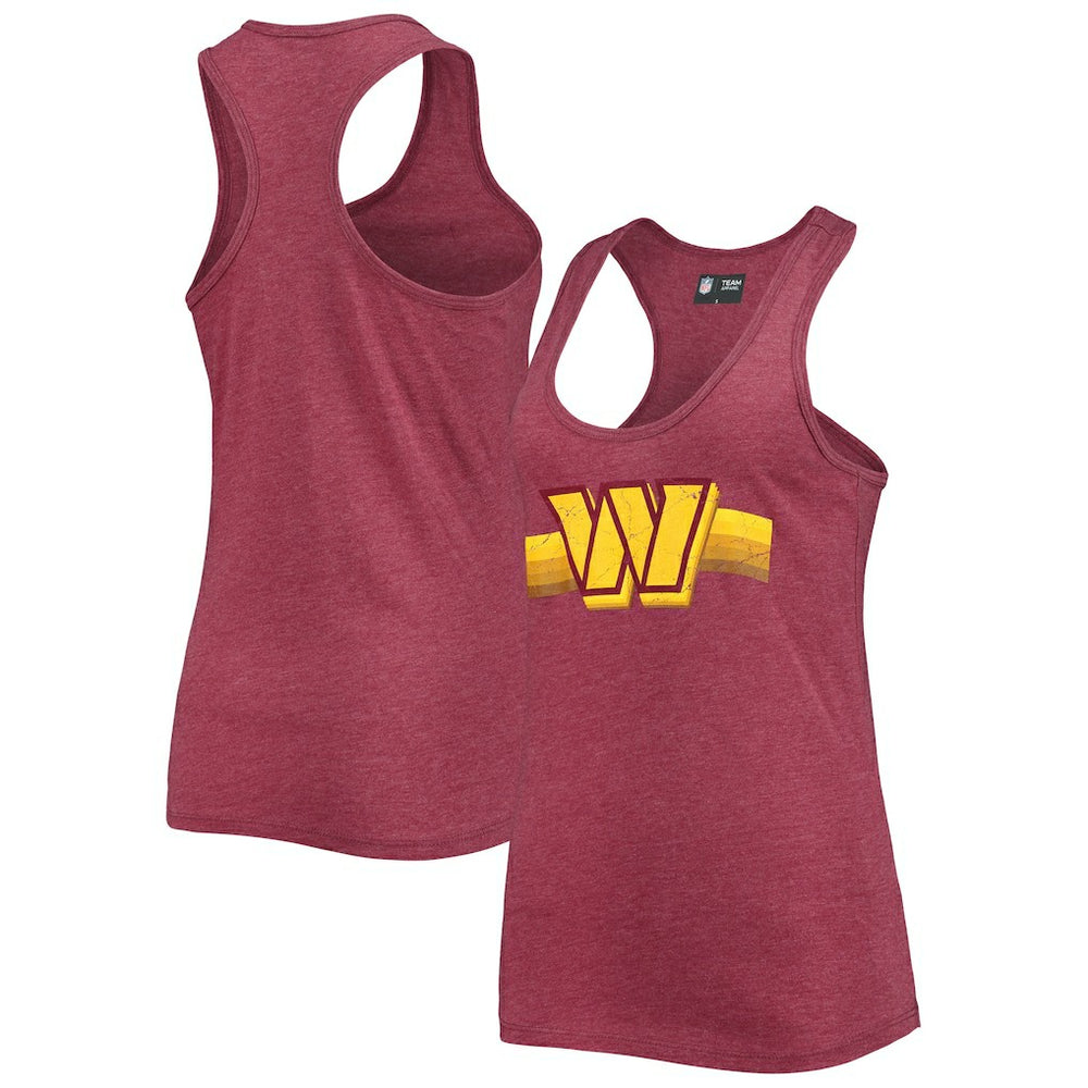 Washington Commanders New Era Women's Scoop Neck Racerback Tank Top - Burgundy Tops