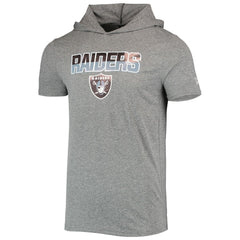 Las Vegas Raiders New Era Team Brushed Hoodie T-Shirt - Heathered Gray Hoodies