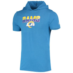 Los Angeles Rams New Era Team Brushed Hoodie T-Shirt - Heathered Blue Hoodies