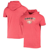 San Francisco 49ers New Era Team Brushed Hoodie T-Shirt - Heathered Red Hoodies