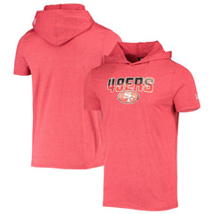 San Francisco 49ers New Era Team Brushed Hoodie T-Shirt - Heathered Red Hoodies