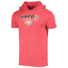 San Francisco 49ers New Era Team Brushed Hoodie T-Shirt - Heathered Red Hoodies