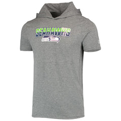 Seattle Seahawks New Era Team Brushed Hoodie T-Shirt - Heathered Gray Hoodies