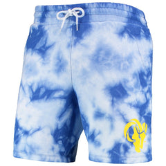 Los Angeles Rams New Era Tie-Dye Shorts - Royal Shorts