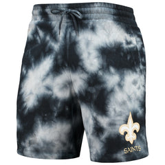 New Orleans Saints New Era Tie-Dye Shorts - Black Shorts