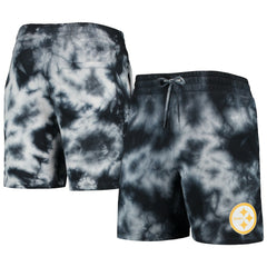 Pittsburgh Steelers New Era Tie-Dye Shorts - Black Shorts