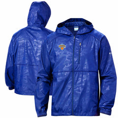 New York Knicks Camo Flash Forward Full-Zip Windbreaker Jacket Blue - Columbia