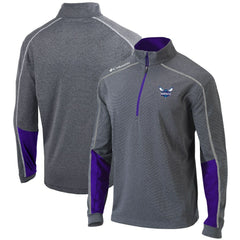 Charlotte Hornets Omni-Wick Shotgun 2.0 Quarter-Zip Pullover Top Heathered Gray/Purple - Columbia