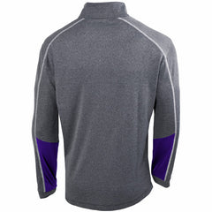 Los Angeles Lakers Omni-Wick Shotgun 2.0 Quarter-Zip Pullover Top Heathered Gray/Purple - Columbia