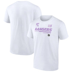 New York Rangers NHL Hockey Fights Cancer T-Shirt - White | US 4751730