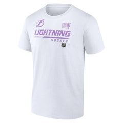 Tampa Bay Lightning NHL Hockey Fights Cancer T-Shirt - White | US 4751742