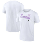 Toronto Maple Leafs NHL Hockey Fights Cancer T-Shirt - White | US 4751744