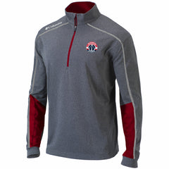 Washington Wizards Omni-Wick Shotgun 2.0 Quarter-Zip Pullover Top Heathered Gray/Red - Columbia