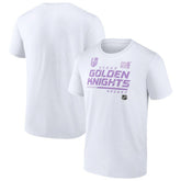 Vegas Golden Knights NHL Hockey Fights Cancer T-Shirt - White | US 4751747