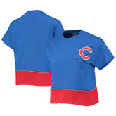 Chicago Cubs Refried Apparel Women's Cropped T-Shirt - Royal T-shirts