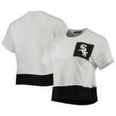 Chicago White Sox Refried Apparel Women's Cropped T-Shirt - Heathered Gray T-shirts