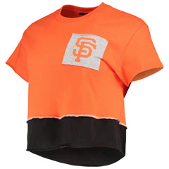 San Francisco Giants Refried Apparel Women's Cropped T-Shirt - Orange T-shirts