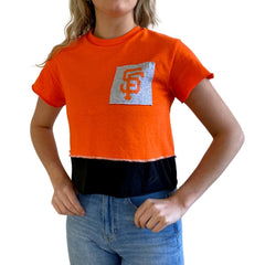 San Francisco Giants Refried Apparel Women's Cropped T-Shirt - Orange T-shirts