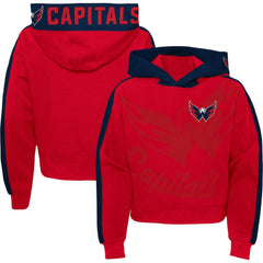 Washington Capitals Girls Youth Record Setter Pullover Hoodie - Red | US 4753066