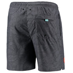 Cleveland Browns Naples Layered Leaves Swim Trunks - Black