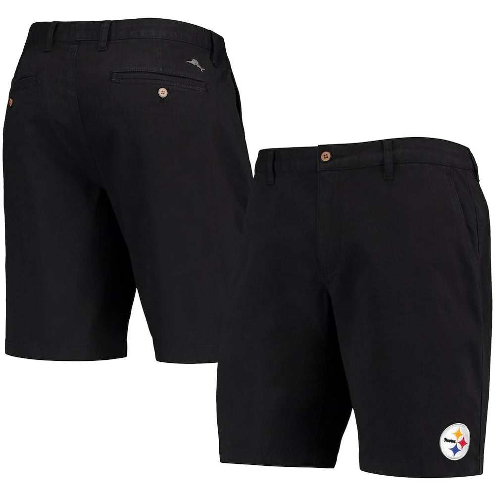 Pittsburgh Steelers Boracay Tri-Blend Shorts - Black Shorts