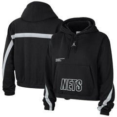 Brooklyn Nets Jordan Brand Women's Courtside Statement Edition Pullover Hoodie Black outlet